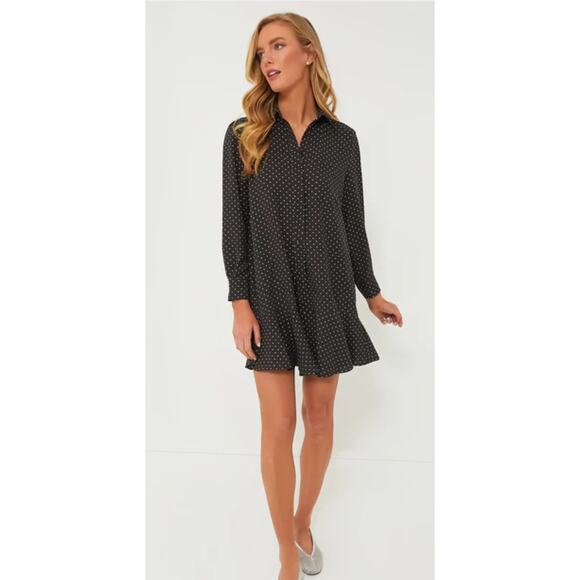 Tuckernuck Expresso Polka Dot Mini Dress - Picture 1 of 4